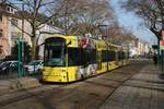 VGF Bombardier Flexity Classic S Wagen 252 am 22.02.21 in Frankfurt am Main