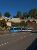 Wagen 471 der Kasseler Verkehrs Gesellschaft war am 09.10.2021 auf als Linie dem Weg von der Ihringshäuser Straße nach Brückenhof.