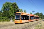 Straßenbahn Mainz / Mainzelbahn: Stadler Rail Variobahn der MVG Mainz - Wagen 229, aufgenommen im Juni 2019 in Mainz-Bretzenheim.