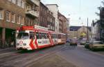Bielefeld Tw 834 in der Herbert Hinnendahl Straße unweit des Hauptbahnhofs, 19.09.1987.