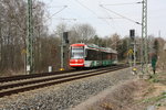 Nr.431 , einer der ersten Triebwagen des Typ Citylink des Chemnitzer Modells, hier am ehemaligen Abzweig Chemnitz-Furth, am 04.04.2016, kommend von Mittweida.