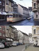 Ab 1902 fuhr die Straßenbahn durch das Zentrum von Gerresheim, das 1909 nach Düsseldorf eingemeindet wurde.