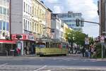 Am 17.10.2021 führte die Zukunftsinitiative Innenstadt Neuss (ZIN) wieder Fahrten durch die Neusser Innenstadt mit einem historischen Triebwagen der Rheinbahn durch.