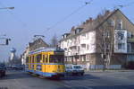 Essen Tw 1728 in der Frintroper Straße, 09.03.1987.