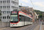 Fahrzeug 250 auf der Linie 1 Landwasser-Runzmattenweg am 05.09.2020 bei Freiburg Hbf.