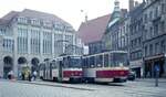 Straßenbahn Görlitz, Niederschlesien__'Centrum' heißt jetzt wieder 'Karstadt'.