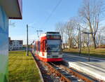 HAVAG 660 als Linie 5 nach Halle (S) Kröllwitz, am 26.11.2021 in Bad Dürrenberg Markt.