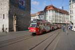 Am 26.2.2016 waren zwei der drei Tatra-Großzüge der HAVAG auf Linie 3 unterwegs.