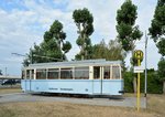 Auf den Weg zum Sodawerk entdeckte ich an den Stadtwerken Staßfurt diesen 2 Achser Nummer 20 der ehemaligen Staßfurter Straßenbahn.