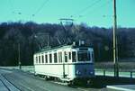 END Straßenbahn Esslingen-Nellingen-Denkendorf__Die aber auch nach Scharnhausen und Neuhausen fuhr.__Tw 2 nach Neuhausen an der Haltestelle Scharnhausen.__04-03-1976