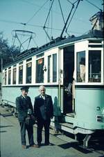 END Straßenbahn Esslingen-Nellingen-Denkendorf__Die aber auch nach Scharnhausen und Neuhausen fuhr.__Vor der Abfahrt am Bhf.