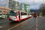 RNV Düwag GT8 Wagen 4111 (OEG) am 21.12.22 in Heidelberg Hbf Vorplatz