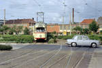 Kiel KVAG SL 4 (DÜWAG-GT6 268) am 9. Juni 1968. - Scan von einem Farbnegativ. Film: Kodacolor X.