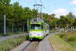 IGN Rhein Neckar Sonderfahrt mit dem Düwag GT8 516 in MVV Farben am 24.08.25 in Mannheim