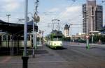 Mannheim MVV SL 30 (GT8 514) Kurpfalzbrücke am 27. Juni 1993.