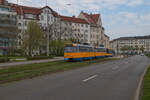 Die Linie 16 gehörte ebenfalls zu den Einsatzlinien der Tatragroßzüge mit Niederflurbeiwagen.