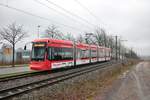 Mainzer Mobilität Stadler Variobahn 219 am 23.01.21 am Lerchenberg als Linie 53