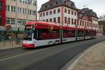 Mainzer Mobilität Stadler Variobahn 220 am 31.12.21 in Mainz Innenstadt