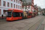 Mainzer Mobilität Stadler Variobahn 236 am 11.01.22 in Mainz Innenstadt