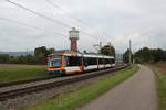 RNV Bombardier Variobahn RNV1 Wagen 4112 am 17.10.20 in Edingen OEG 