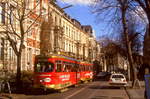 Bonn Tw 209 mit Bw 289 in der Prinz Albert Straße, 28.03.1987.