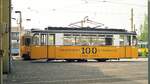 Straßenbahn Nordhausen__Tw 40 [T57, VEB Gotha 1958] im Betriebshof.__05-2000	  
