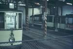 AVG Straßenbahn Augsburg__Tw 165[MAN, 1926, Maximum-Drehgestelle] und KSW Tw 502 und 509(?) [Fuchs, 1948]__09-03-1974