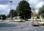 Augsburg VGA SL 4 (GT8 806) Rotes Tor am 25. Juni 1980.