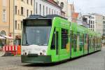 Augsburger Straenbahn am Weberhaus. 22.4.12