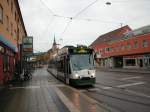 Augsburg AVG SL 1 (Siemens-Combino NF8 852) Göggingen am 17. Oktober 2010. 