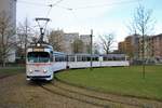 RNV Düwag Hängerzug 1017+1057 am 01.03.20 in Ludwigshafen Oggersheim bei einer Sonderfahrt