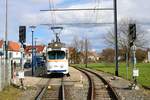 RNV Düwag Hängerzug 1017+1057 am 01.03.20 in Heddesheim bei einer Sonderfahrt