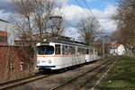 RNV Düwag Hängerzug 1017+1057 am 01.03.20 in Mannheim bei einer Sonderfahrt
