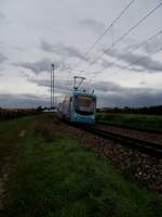 RNV Variobahn (RNV8) in Ellerstadt am 18.09.11 auf der Linie 4