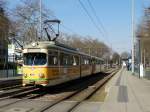 RNV RHB 1017+1057 am 28.03.15 in Mannheim am Waldhof Stadion auf einer IGN Sonderfahrt