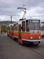 Zum 125 - jhrigen Jubilum der Berliner Strassenbahn am  Tag der offenen Tr  2006 im Strassenbahnhof Lichtenberg mit der sog.