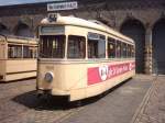 Wagen 7000 der BVG West beim Tag der offenen Tr zum Verkehrshistorischen Wochenende im Museumsstrassenbahnhof Niederschnhausen.