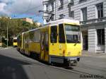 KT4DT 7079 der Berliner Verkehrsbetriebe (BVG) auf der Linie M5 nach Hohenschnhausen/Zingster Str.