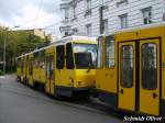 KT4DT 7001 der Berliner Verkehrsbetriebe (BVG) auf der Linie M4 nach Falkenberg