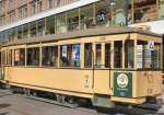 Beiwagen  339 der BVG, 2007 fertig restauriert, bei einer Themenfahrt am Alexanderplatz