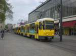 Berlin: Straenbahnlinie M4 nach Falkenberg am S+U Bahnhof Alexanderplatz.