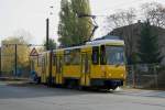 BVG KT4D 6020 Der Strassenbahnlinie 21 am 26.10.2008 in Berlin Karlshorst