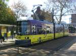 Berlin: Straenbahnlinie M17 am S-Bahnhof Schneweide.(25.4.2010)