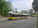 Berlin: Straenbahnlinie M1 nach Rosenthal Nord am S+U Bahnhof Pankow.(24.5.2010)