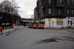 Berlin BVG SL 71, ab 23. Mai 1993 SL 1 (KT4Dt 219 469 - 4, später 9769, jetzt 7064) Mitte, Hackescher Markt im November 1992. - Scan eines Diapositivs. Kamera: Leica CL. 