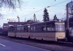 Berlin (Ost) BVB SL 87 (Sw, Reichsbahnausbesserungswerk  Roman Chwalek , Berlin-Schöneweide Bw 267 226-4) Friedrichshagen, Fürstenwalder Damm am 27. März 1972. - Scan eines Diapositivs. Kamera: Minolta SRT-101.