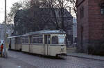 Berlin (Ost) BVB SL 86 (Gotha/LEW-Großraumtriebwagen 218 005-3) Alt-Köpenick, Kirchstraße am 3. November 1973. - Scan eines Diapositivs. Film: AGFA CT 18. Kamera: Minolta SRT-101.