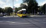 Berlin BVG SL 24 (GT6) Wedding, Louise-Schroeder-Platz im August 1996. - Scan eines Diapositivs. Film: Kodak Ektachrome. Kamera: Leica CL.