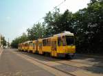 Berlin BVG SL 37 (KT4D 6038) Lichtenberg, Gudrunstraße am 26. Juli 2012.