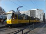 ltere Tatra Straenbahn in Berlin am Alexanderplatz am 24.04.2013